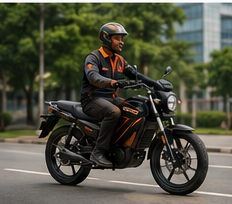 Rider with their EMEH bike